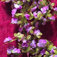 Selection 3 - 2 x Light Purple Rose - Fake Artificial Flowers Garland, approx 2.5m long each Wedding Arch