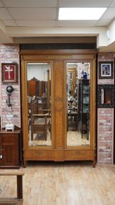 Antique French Mirrored Armoire Press / Wardrobe