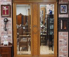 Antique French Mirrored Armoire Press / Wardrobe