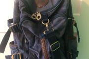 Kaukko blue canvas denim duffel bag backpack rucksack with laptop compartment