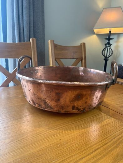 Antique Copper Preserve Pan