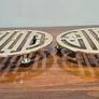 Vintage Solid Brass Chinese Shou Longevity Trivets Hot Plates Matching Pair Image 2