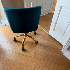 Teal velvet office chair swivel chair