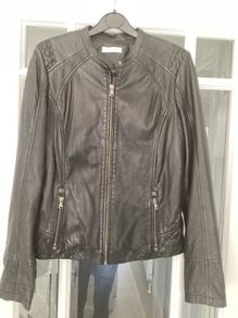 Genuine Sheep's Leather Black Jacket. Size 10