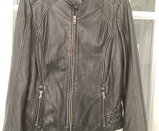 Genuine Sheep's Leather Black Jacket. Size 10