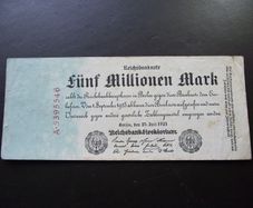 Germany. Reichsbanknote. 5 Millionen Mark (25.7.1923) Nice Condition!