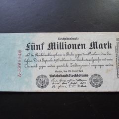 Germany. Reichsbanknote. 5 Millionen Mark (25.7.1923) Nice Condition!