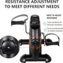 Mini Exercise Bike Pedal Sit Down, Under Desk Bike with LCD Display for Legs and Arms, Non-Slip Mat Included Image 3
