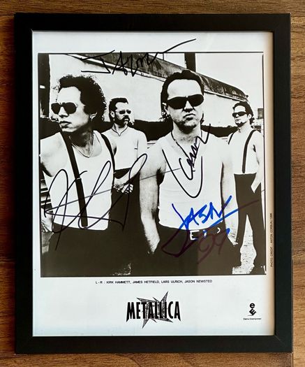 Metallica Hand Signed Photo