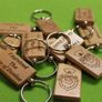 Custom Personalised Car Logo Symbol Harley BMW Honda Keychain Keyrings Gift Wood laser engrave Image 4