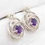 Handmade Sterling Silver And Amethyst Earrings Image 5