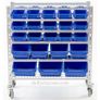 Bin Rack 22 Plastic Bins With Castor Wheels Image 4