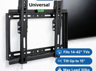 Tv Wall Mount Bracket Flat Tilt 14" - 42"