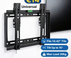 Tv Wall Mount Bracket Flat Tilt 14" - 42"