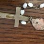 Vintage White Rosary beads from Loudres Image 4