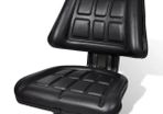 Tractor Seat with Backrest Black