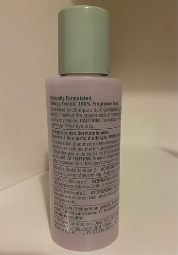 Clinique Clarifying Lotion 2 Brand New 60ml Travel Size