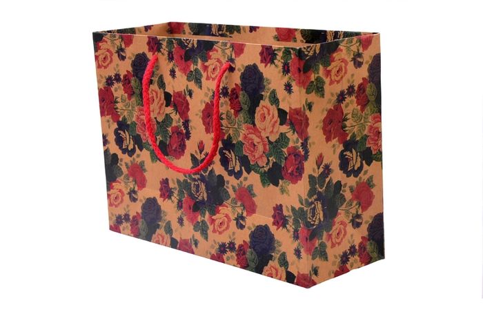Floral Pattern Boutique/Retail/Gift Carrier Bags with String Handles
