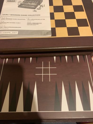 Wooden Multi set chess & games board set (boxed)
