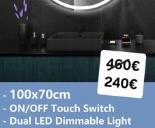 LED Bathroom Mirror Bluetooth Speakers Antifog