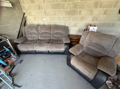Sofa and armchair (recliners)