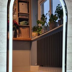 LED Bathroom Mirror Black Frame Defogger Dual LED