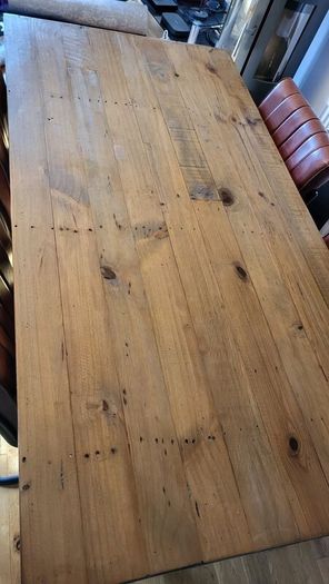 Dining Table and 4 Real Leather Chairs
