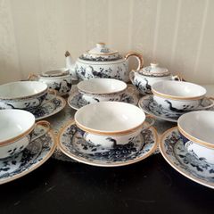 Oriental  Peacock  Eggshell Porcelain Tea Set
