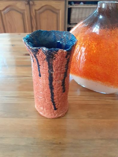 Glass and pottery.