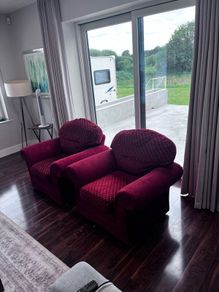 Pair of Armchairs (Grey Stretch covers included)