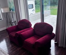 Pair of Armchairs (Grey Stretch covers included)
