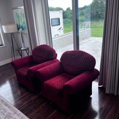 Pair of Armchairs (Grey Stretch covers included)