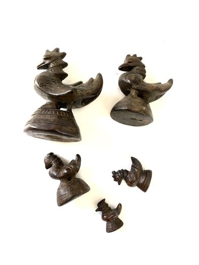 Antique 19th century Burmese bronze opium weights