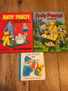 Three Rare Vintage Andy Pandy's Winter Picnic