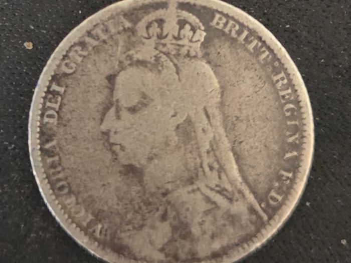 1889 Queen Victoria Shilling