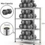 Height Adjustable Shelves,Heavy Duty Wire Pantry Shelving for Tool Sheds, Garage, and Storehouse,Metal,Chrome 4 tier,35 x 60 x 135.8 cm Image 4