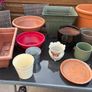 Mixed sizes Ceramic and plastic planters pots Image 3