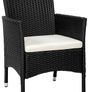 set of 2 poly rattan garden chairs including cushions and 2 cover sets & stainless steel screws | - Various colors - (Black | No. 402122) Image 3