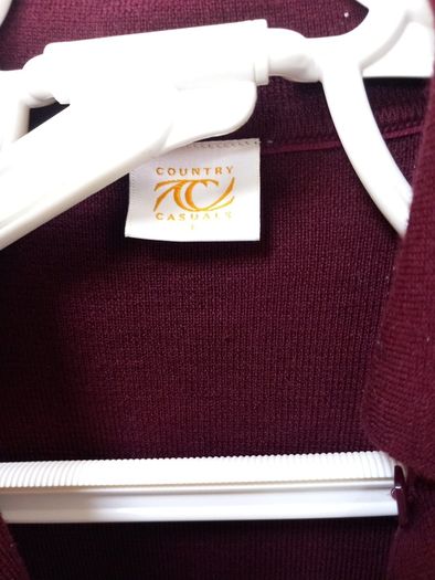 Country Casuals Wine Cardigan Size L