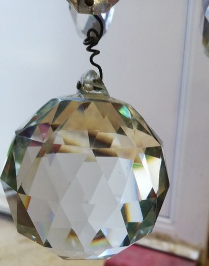 Vintage 1960 ceiling Glass Drops Murano 3 Arms