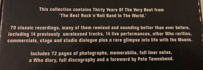 The Who - 30 Years of Maximum R&B (1994) 4 CD Boxset