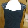 Lauren from Ralph Lauren, navy sequins dress double layer Jersey size 12/14 Image 3