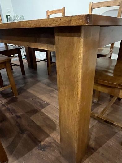 Hardwood Dining Table and 6 Chairs OPEN TO OFFERS