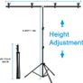 Backdrop Stand Kit 5 x 6.5 ft Green Screen Stand Height Adjustable Portable Small 2 x 2 M Background Stand for Streaming, Zoom, YouTube, Photography, Birthday Party, Tik Tok Image 3