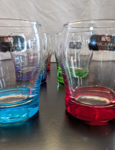 Newgrange Living Rainbow Coloured Base Tumblers Set of 6 Boxed