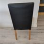 5 x Black Leather Dining Chairs Image 3