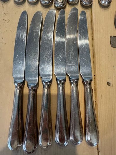 Vintage 6 person A1 silver plated cutlery set ..