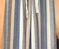 Ladies Blue, Cream and Brown Striped Trousers