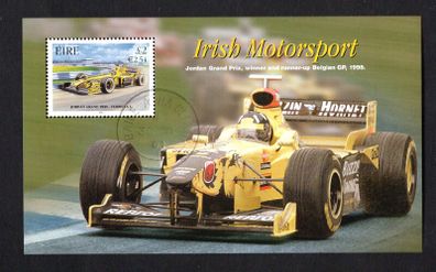 2001 Ireland Centenary of the Royal Irish Automobile Club: Jordon Commemorative Stamp Miniature Sheet Fine CDS Used with clear Dublin Cancel
