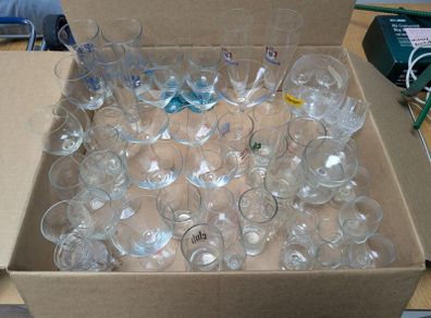 Selection of glassware